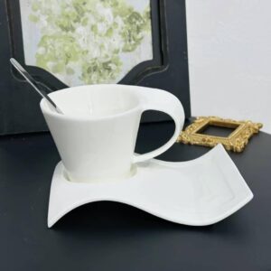 6pc Wavey Cup and Saucer set